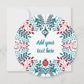 Žohnowane hody, Obersorbischer Weihnachtsgruß Feiertagskarte (Rückseite)