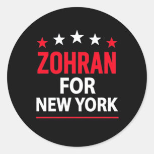 Zohran für New York – Kühne politische Unterstützu Runder Aufkleber