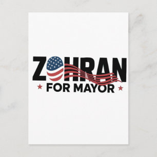 Zohran Mamdani Bürgermeisterkandidat NYC USA Feiertagspostkarte