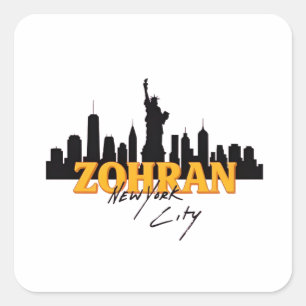 Zohran Mamdani für Bürgermeister NYC Demokratisch Quadratischer Aufkleber