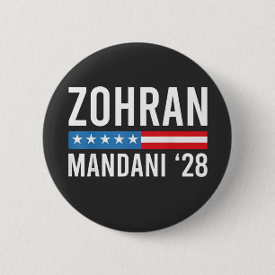 Zohran Mamdani NYC Bürgermeister Kandidat USA Flag Button