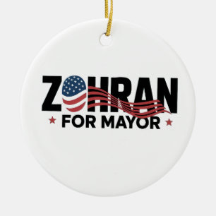 Zohran Mamdani NYC Bürgermeister Kandidat USA Keramik Ornament