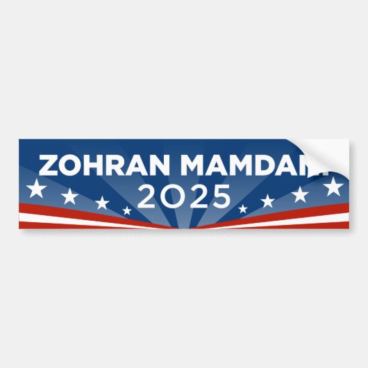 Zohran Mamdani NYC Mayor 2025 Autoaufkleber (Vorne)