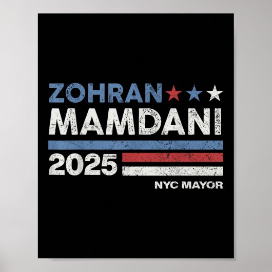 Zohran Mamdani Nyc Mayor New York City Election Us Poster (Vorne)