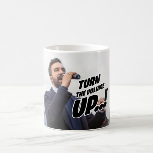 Zohran Mamdani - Turn the Volume Up Mug Kaffeetasse (Mittel)