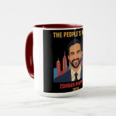 Zohran The Peoples Mayor Pop Art City Poster Tasse (Vorderseite Links)
