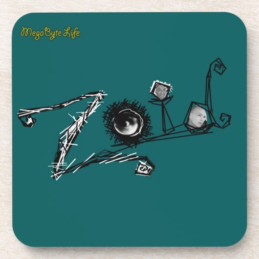 Zoid - Mega- Byte-Leben-Untersetzer (Set von 6) Untersetzer (Vorderseite)