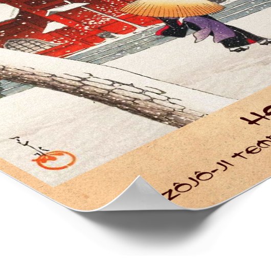 Zôjô-ji Tempel in Shiba Zwanzig Ausblicke auf Toki Poster (Ecke)