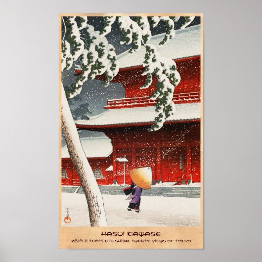 Zôjô-ji Tempel in Shiba Zwanzig Ausblicke auf Toki Poster (Vorne)