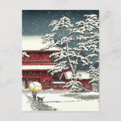 "Zojoji in Snow" von Kawase Hasui 川 瀬 巴 Postkarte (Vorderseite)