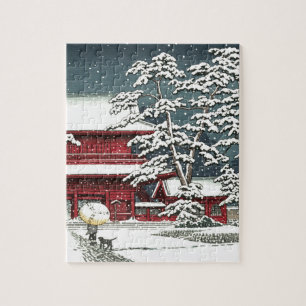 "Zojoji in Snow" von Kawase Hasui 川 瀬 巴 Puzzle