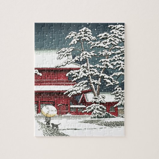 "Zojoji in Snow" von Kawase Hasui 川 瀬 巴 Puzzle (Vertikal)
