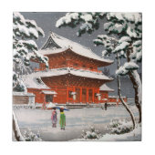 Zojoji Tempel Schnee Tsuchiya Koitsu in der Fliese (Vorderseite)