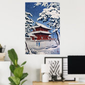 Zojoji Temple in Snow von Tsuchiya Koitsu Poster (Heimbüro)