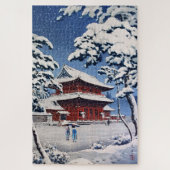 Zojoji Temple in Snow von Tsuchiya Koitsu Puzzle (Vertikal)