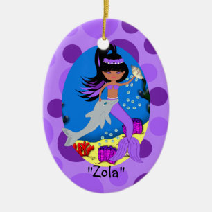 Zola Lila Mermaid Ornament