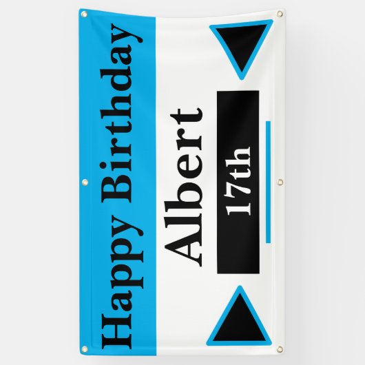 Zoll 17 Geburtstag Banner (Vertikal)