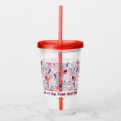 Zoll 4. Juli Acryltrinkbecher (Vorderseite)