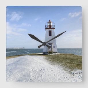 Zoll Arran Leuchtturm   New-Brunswick Quadratische Wanduhr