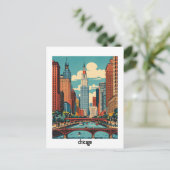 Zoll Chicago Illinois Postkarte (Stehend Vorderseite)