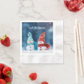 Zoll Herr & Mrs. Snowman Paper Napkins Serviette (Beispiel)