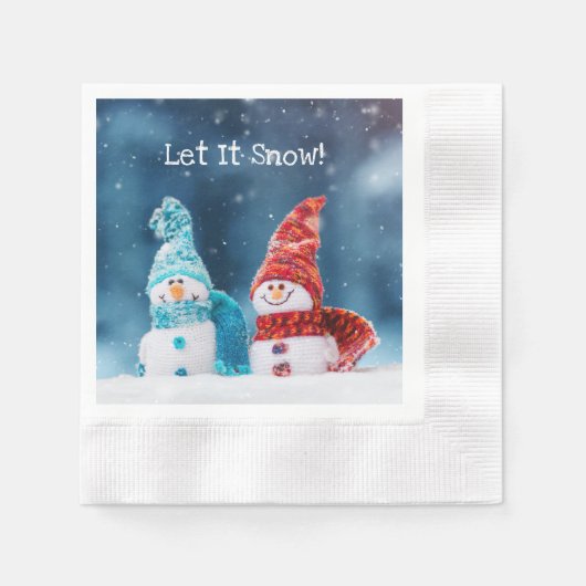 Zoll Herr & Mrs. Snowman Paper Napkins Serviette (Vorderseite)
