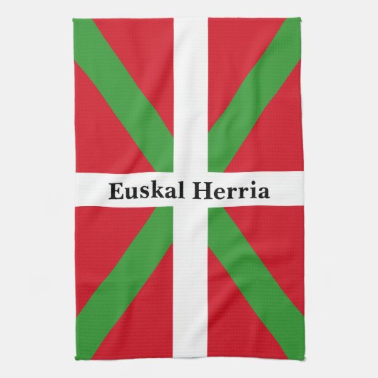 Zoll, nationale Flagge des Baskenlandes, ikurriña: Geschirrtuch (Vertikal)