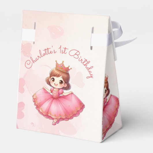 Zoll rosa Prinzessin Geschenkschachtel (Rückseite)