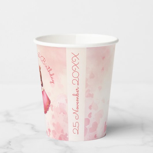 Zoll rosa Prinzessin Pappbecher (Links)