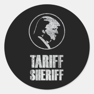 Zoll-Sheriff Lustiger Präsident Trump Politische S Runder Aufkleber