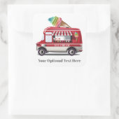 Zollabfertigungsaufkleber für Eiscreme Quadratischer Aufkleber (Tasche)