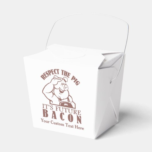 Zollabfertigungsschachteln "PIG TO BACON" Geschenkschachtel (Vorderseite)