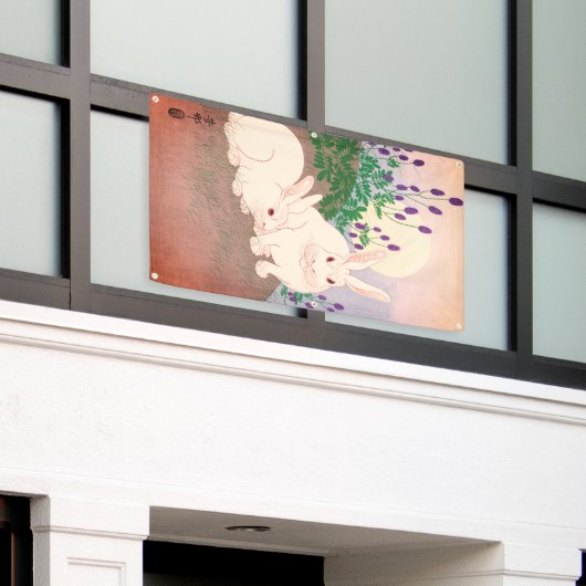 ZOLLABLEJAPANISCHE DRUCKRABBIT UND MONDBanner Banner (Äußeres Gebäude)