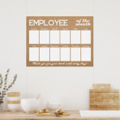 Zollangestellter Foto des Monats Kraft Poster (Küche)