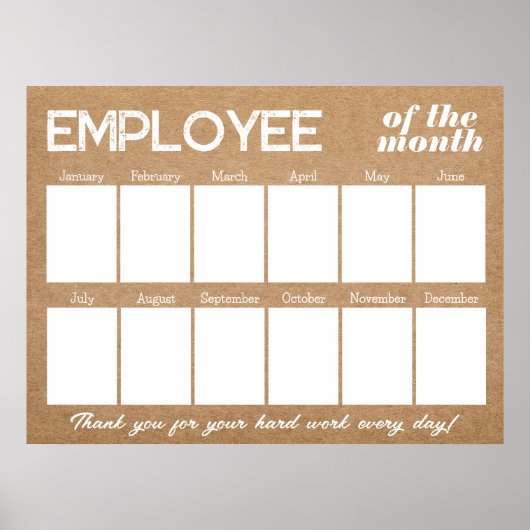 Zollangestellter Foto des Monats Kraft Poster (Vorne)