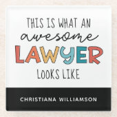 Zollanwalt | Rechtsanwalt | Phantastischer Rechtsa Glasuntersetzer (Vorderseite)