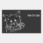 Zollaufkleber für Schwarze Katzen Rechteckiger Aufkleber (Vorderseite)