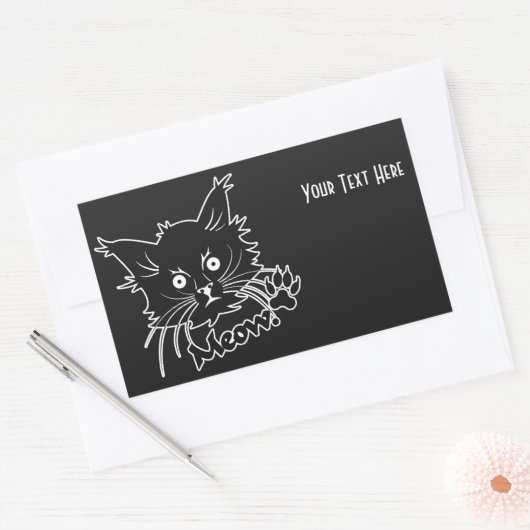 Zollaufkleber für Schwarze Katzen Rechteckiger Aufkleber (Umschlag)