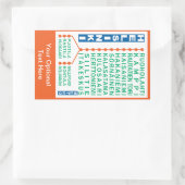 Zollaufkleber für U-Bahnstationen in Helsinki Rechteckiger Aufkleber (Tasche)