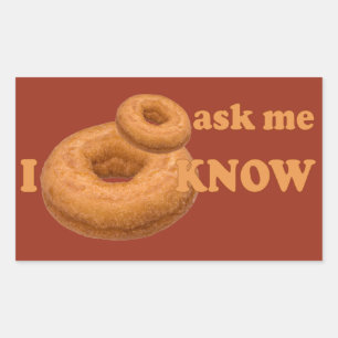 Zollaufkleber von Donut Spaß Rechteckiger Aufkleber