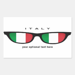 Zollaufkleber von Italian Shades Rechteckiger Aufkleber