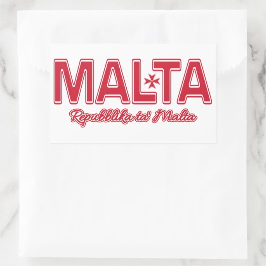 Zollaufkleber von MALTA Rechteckiger Aufkleber (Tasche)