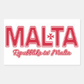 Zollaufkleber von MALTA Rechteckiger Aufkleber (Vorderseite)