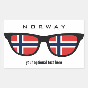 Zollaufkleber von norwegischen Shades Rechteckiger Aufkleber