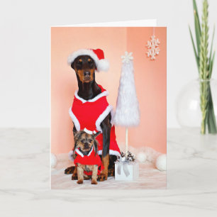 ZOLLBARE DOGGY XMAS SANTA-KARTE KARTE