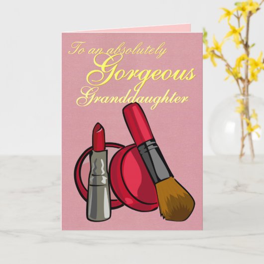 ZOLLBARE Makeup-Grußkarte Karte (Gelbe Blume)