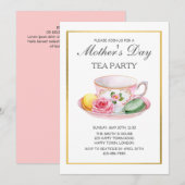 ZOLLBARE MUTTER-TAG-TEA-PARTY EINLADUNG (Vorne/Hinten)
