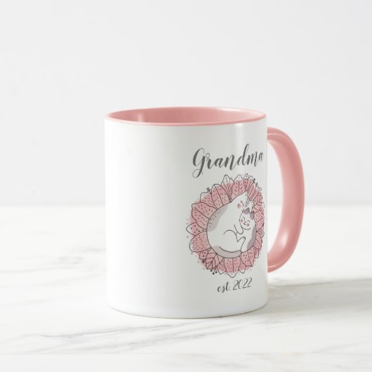 ZOLLBARE Oma-Datum - Erstmaliges Oma zwei Tasse (VorderseiteRechts)