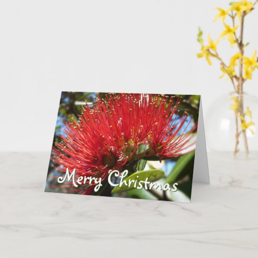 ZOLLBARE POHUTAKAWA XMAS KIWI CARD KARTE (Gelbe Blume)