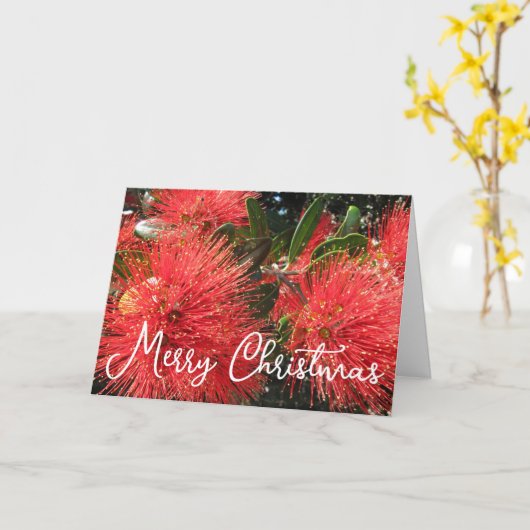 ZOLLBARE POHUTAKAWA XMAS KIWI CARD KARTE (Gelbe Blume)